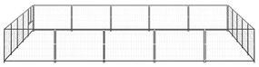 vidaXL Hondenkennel 25 m² staal zwart