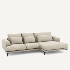 XL hoekbank rechts van katoen en linnen, MARSILE