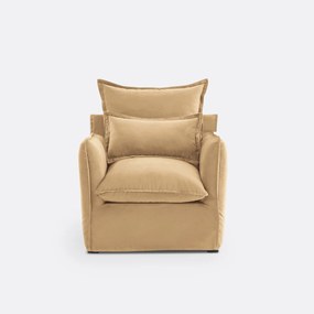 Fauteuil, afneembare hoes, fluweel, ODNA