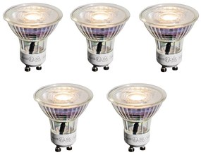 Set van 5 GU10 50mm LED lampen helder 3.5W 330 lm 3000K