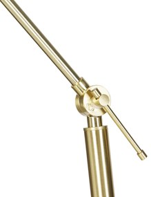 Moderne vloerlamp goud met kap wit 50 cm verstelbaar - Editor