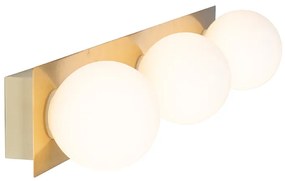 Badkamer Moderne wandlamp goud 48 cm IP44 3-lichts - Cederic Modern G9 IP44 Lamp