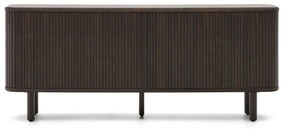 Kave Home Mailen Houten Dressoir Met Latjes Schuifdeuren Bruin - 180x40x75cm.