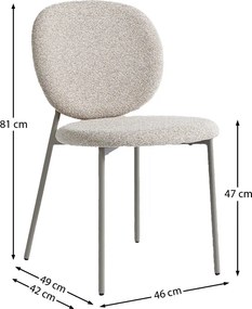 Moderne Stoelen Stapelbaar Beige
