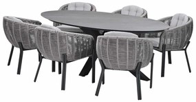 Garden Impressions Padula tuinset 7-delig - Scot tuintafel Napoli sand 230x115 cm