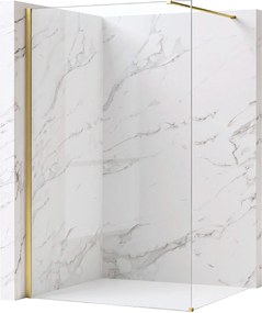 Walk-in douchewand Rea Flexi Transparent / Brush Gold 140