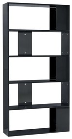 vidaXL Boekenkast/kamerscherm 80x24x159 cm hoogglans zwart