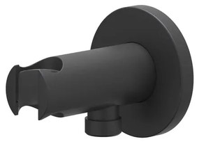 IVY Wandhouder - geïntegreerde wateruitlaat - 1/2 - Mat zwart PED 6900202