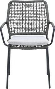 Garden Impressions Natas tuinstoel stapelbaar grijs - 4 stuks