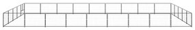 vidaXL Hondenkennel 45 m² staal zwart