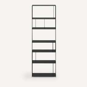 Boekenrek in staal H240 cm, Parallel XL slim