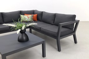 Calgary aluminium loungeset + loungestoel - Carbon