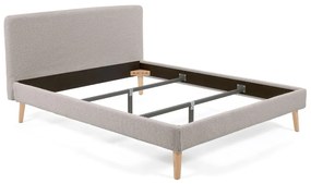 Kave Home Dyla Bedframe Grijze Boucle Stof