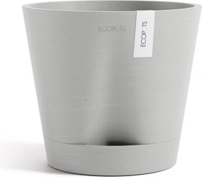 Ecopots bloempot Venice 2 20- Rond - White Grey - Diameter 20,1 x H17,7 cm