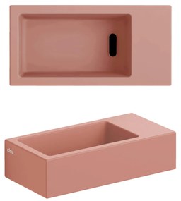 Clou Flush 3 keramische fontein 36cm zonder kraangat rechts roze mat