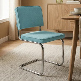 Zuiver Ridge Rib Eetkamerstoel Rib Retro Blauw
