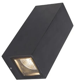 Moderne wandlamp zwart 2-lichts AR70 IP54 - Baleno