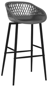 vidaXL Barstoelen 2 st grijs