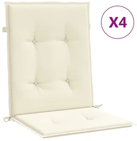vidaXL Tuinstoelkussens 4 st 100x50x3 cm crème