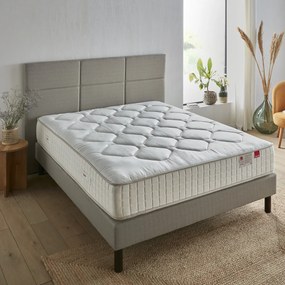 Ensemble matras met veren le Délicatesse + beddenbodem