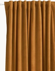 Fluwelen dim-out multibandgordijnen Nora, 2-delig, B 140 cm