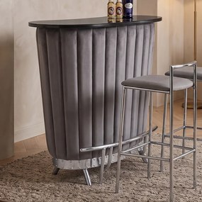 Huisbar Fluweel Grijs - 120 X 48cm.
