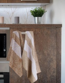 Theedoek leaves – 6 stuks – 50×70 – lichtbeige