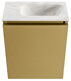 Mondiaz Ture DLux toiletmeubel 40cm oro met wastafel ostra rechts zonder kraangat