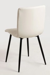 Set 4 Rom Kunstlederen Stoelen