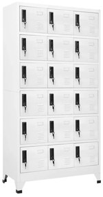 vidaXL Lockerkast 90x40x180 cm staal wit