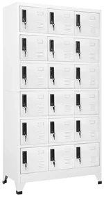 vidaXL Lockerkast 90x40x180 cm staal wit