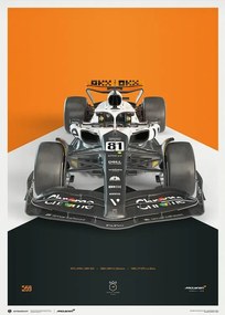 Kunstdruk McLaren Formula 1 Team - Oscar Piastri - The Triple Crown Livery - 60th Anniversary - 2023, Automobilist