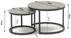 Hoek loungeset 5 personen Aluminium/rope Grijs  Coco Puerto/Santander