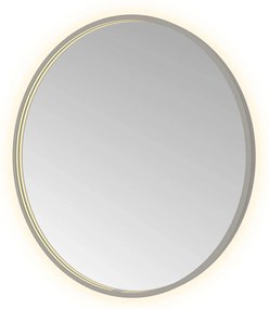 Hotbath &More Round spiegel 80cm geborsteld gunmetal PVD