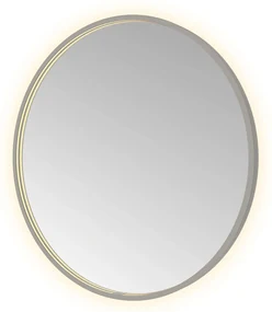 Hotbath &More Round spiegel 80cm geborsteld gunmetal PVD