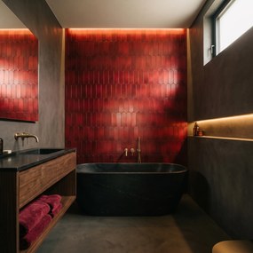 Zelfklevende Mozaïektegels Metaal | Arch Rood | 28,8×29,8 cm | Keuken, Bad &amp; WC