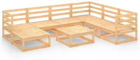 vidaXL 8-delige Loungeset massief grenenhout