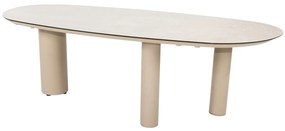 Denia dining tuintafel 240x105xH75 cm met 3 poten printed ceramic latte Taste 4SO
