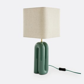 Tafellamp in keramiek en linnen, Malo