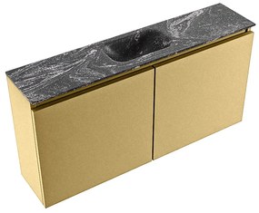 Mondiaz Ture DLux toiletmeubel 100cm oro met wastafel lava midden zonder kraangat