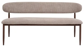 Eetkamerbank Walnoot Beige 160 Cm