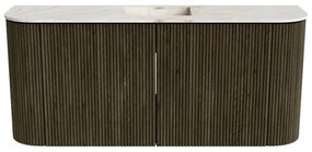 Mondiaz Joya DLux 95cm toiletmeubel ronding links/rechts shadow met wastafel faye midden zonder kraangat frappe