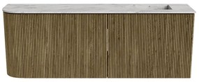 Mondiaz Joya DLux 110cm toiletmeubel ronding links dusk met wastafel faye rechts zonder kraangat glace
