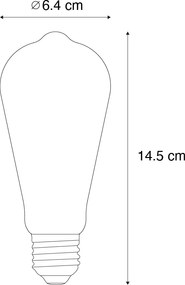 St van 5 E27 LED lampn ST64 helder 3.8W 806 lm 3000K