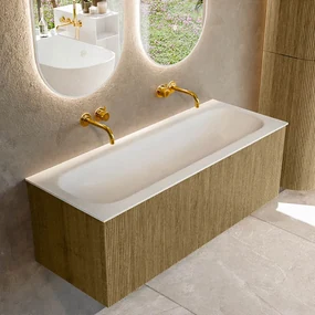 Mondiaz Kurve 120cm badmeubel dusk met 1 lade en wastafel big large midden zonder kraangat