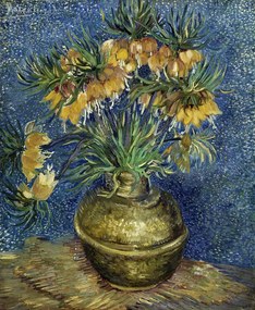 Kunstreproductie Crown Imperial Fritillaries in a Copper Vase, 1886, Vincent van Gogh