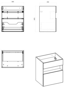 Comad Bahama White 820 FSC onderkast 60cm wit