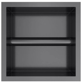 Hotbath &More inbouw toiletrolhouder zwart geborsteld PVD