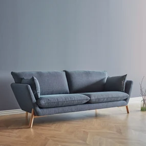 3-zits Bank Met Eiken Poten Scandinavisch