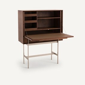 Bureau secretaire notenhout, satijnnikkel, Killem
